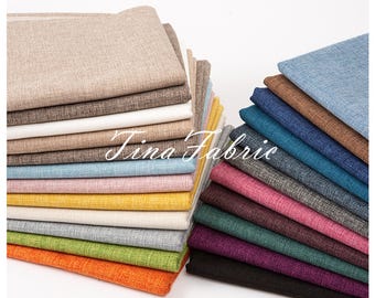 Cotton Linen Blend Fabric: Thick, Soft DIY Cloth - By The Half Yard