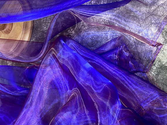 Sapphire Blue Light Purple Gradient Organza Fabric 4 Way | Etsy