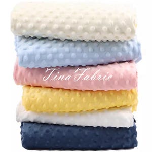 Dot Minky Fabric - 63&quot; Wide By The Half Yard