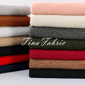 Sherpa fabric, Polyester Sherpa, Lamb Faux Fur, Winter Fabric, Cut to Length By The Half Yard