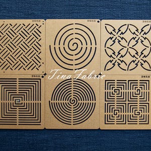 Plantilla acrílica para sashiko, patrón de bordado para sashiko, molde para puntada de edredón, bordado con aguja pequeña, plantilla de herramienta manual para bricolaje