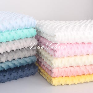 Dot Minky Fabric - 63&quot; Wide By The Half Yard