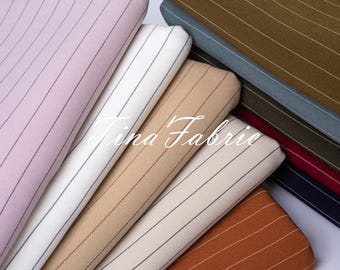 Striped Polyester Suiting Fabric - 59" Wide - By The Yard