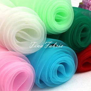 Twinkle Sheer Organza Fabric: 59&quot; Wide Wedding Mesh, Many Colors