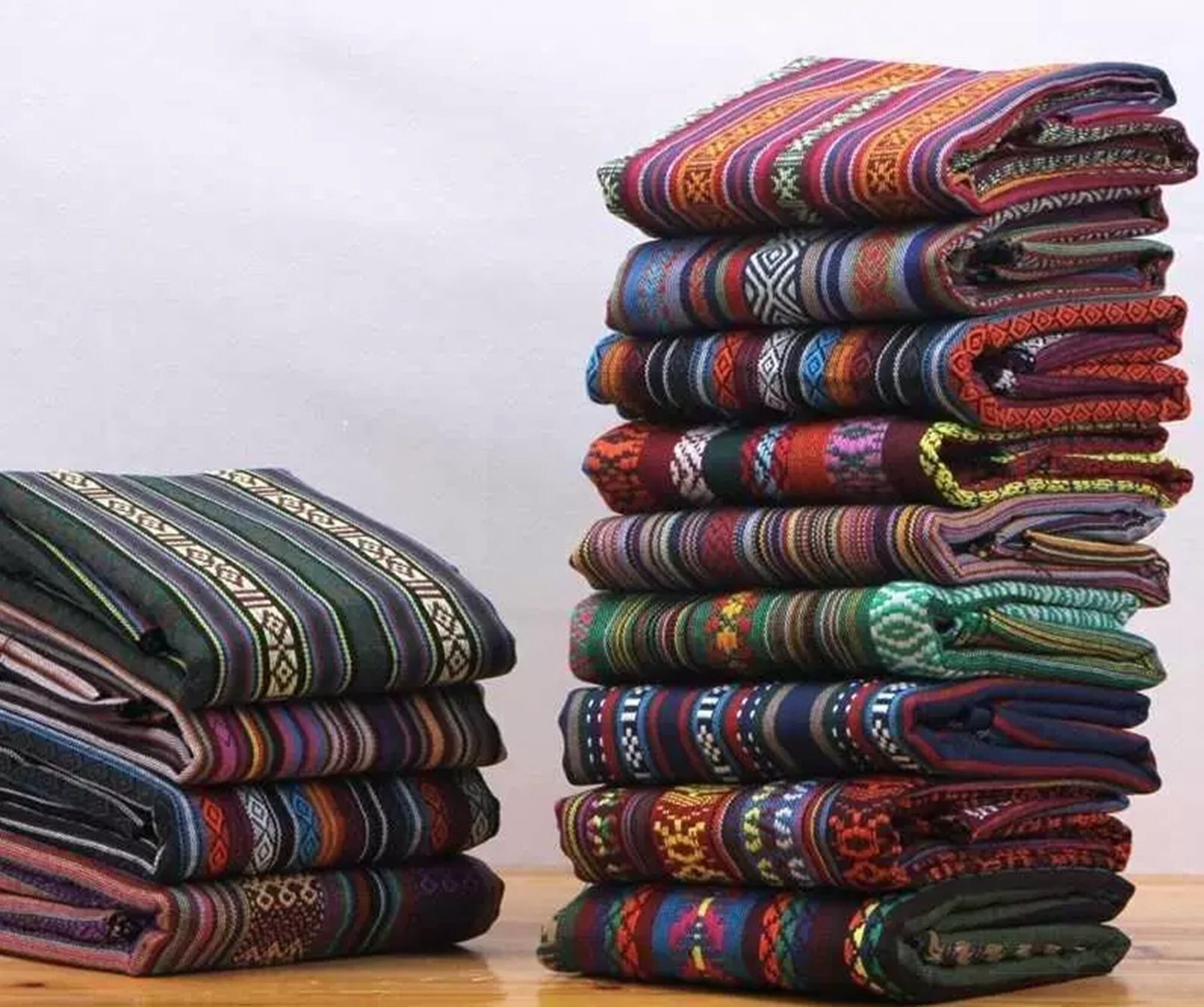 Nepal Fabric Nepal Style Colorful Jacquard Striped Pattern - Etsy