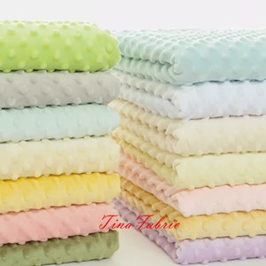 Dot Minky Fabric - 63&quot; Wide By The Half Yard