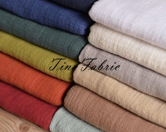 Solid Linen Yarn Fabric: Bamboo Texture Flax, 51&quot; Wide By The Yard