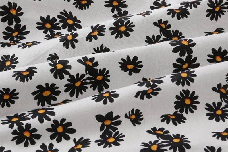 ON SALE Cotton fabric Flower fabric Printed fabric Dress fabric DIY fabric by the yard image 5