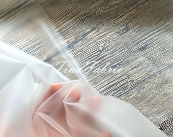 Translucent TPU Fabric: Waterproof Raincoat Film, Designer PVC Bag - 54" Wide