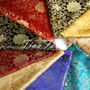Brocade Fabric, Rich Flower Jacquard Fabric, Cheongsam Fabric, By The Half Yard