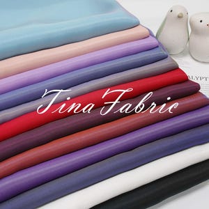 Muestra de carta de colores, tejido de seda satinado con degradado de dos tonos, tejido para bodas, tejido para vestidos, tejido de diseño y tejido para vestidos de cosplay.