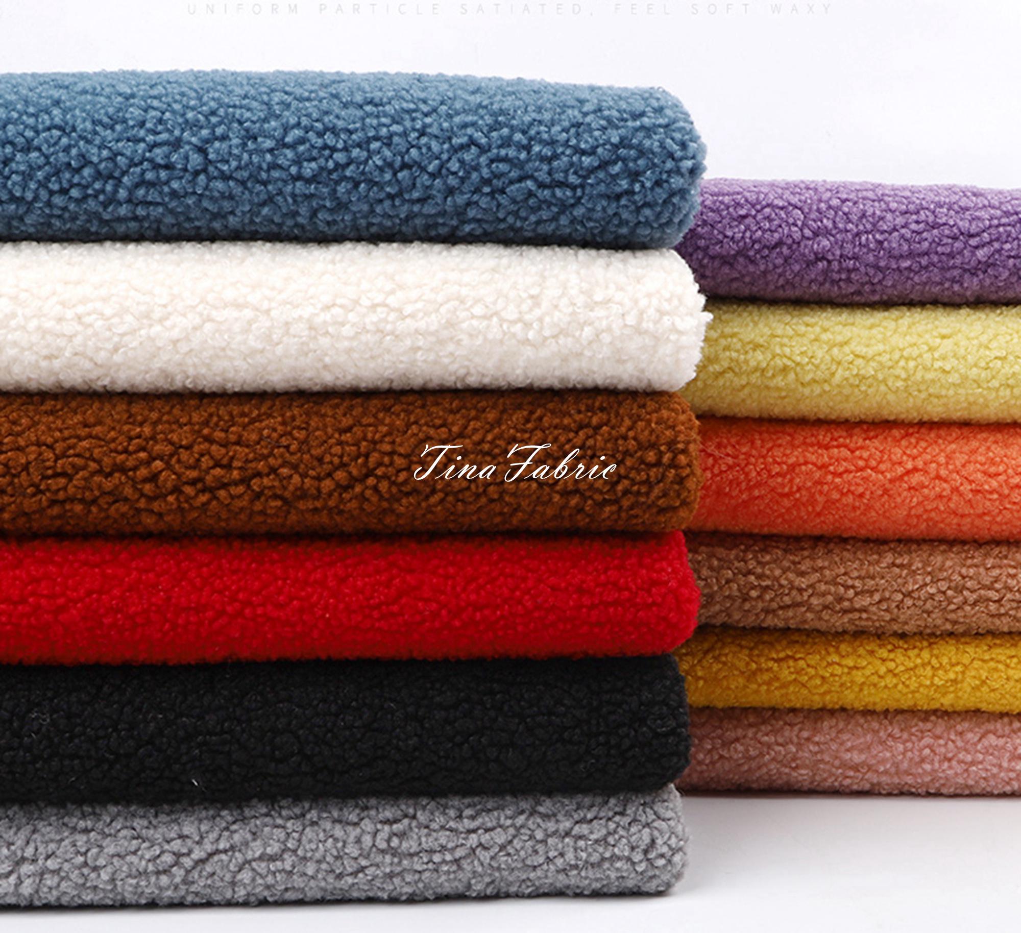 Teddy Plush Sherpa Fleece Fabric: 63" Wide, By The Half Yard
