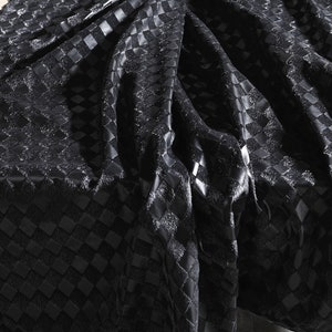 Jacquard Designer Fabric, CD Monogram Fabric Classic Black D11