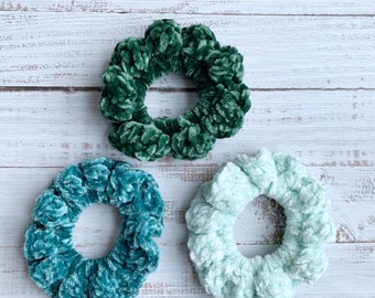 Velvet Scrunchies, Crochet Scrunchies, Hair Ties, Handmade  display picture 3