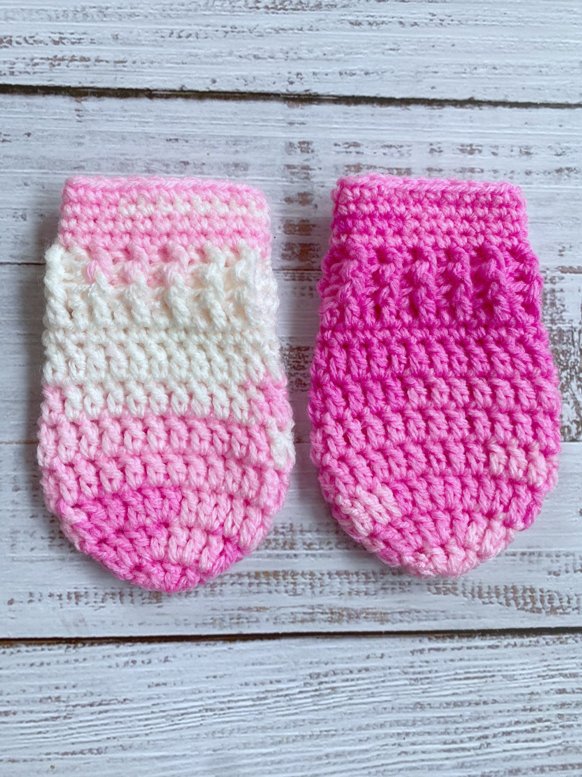 Crochet Baby Mittens, Scratch Less Mittens, No Scratch Baby Mittens