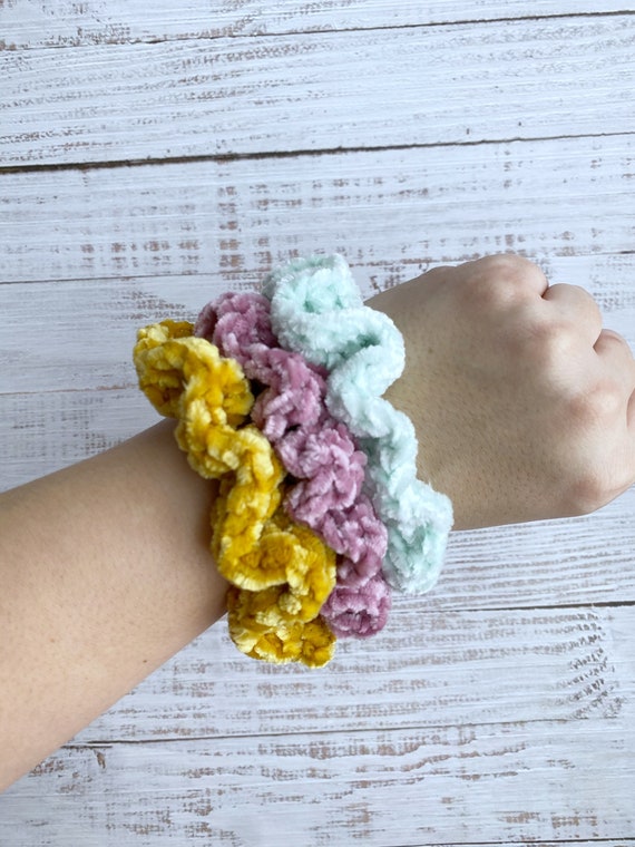 Velvet Scrunchies, Crochet Scrunchies, Hair Ties, Handmade  display picture 1