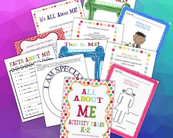 All About Me. Reading Lessons. Writing Lessons. Self-esteem. Kindergarten. First-grade. Second-grade. Homeschool. Printables.