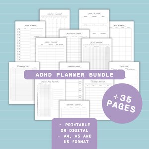 reading planner, adhd planner, adhd digital planner, adhd planner printable, adhd digital planner, adhd study planner, digital planner adhd
