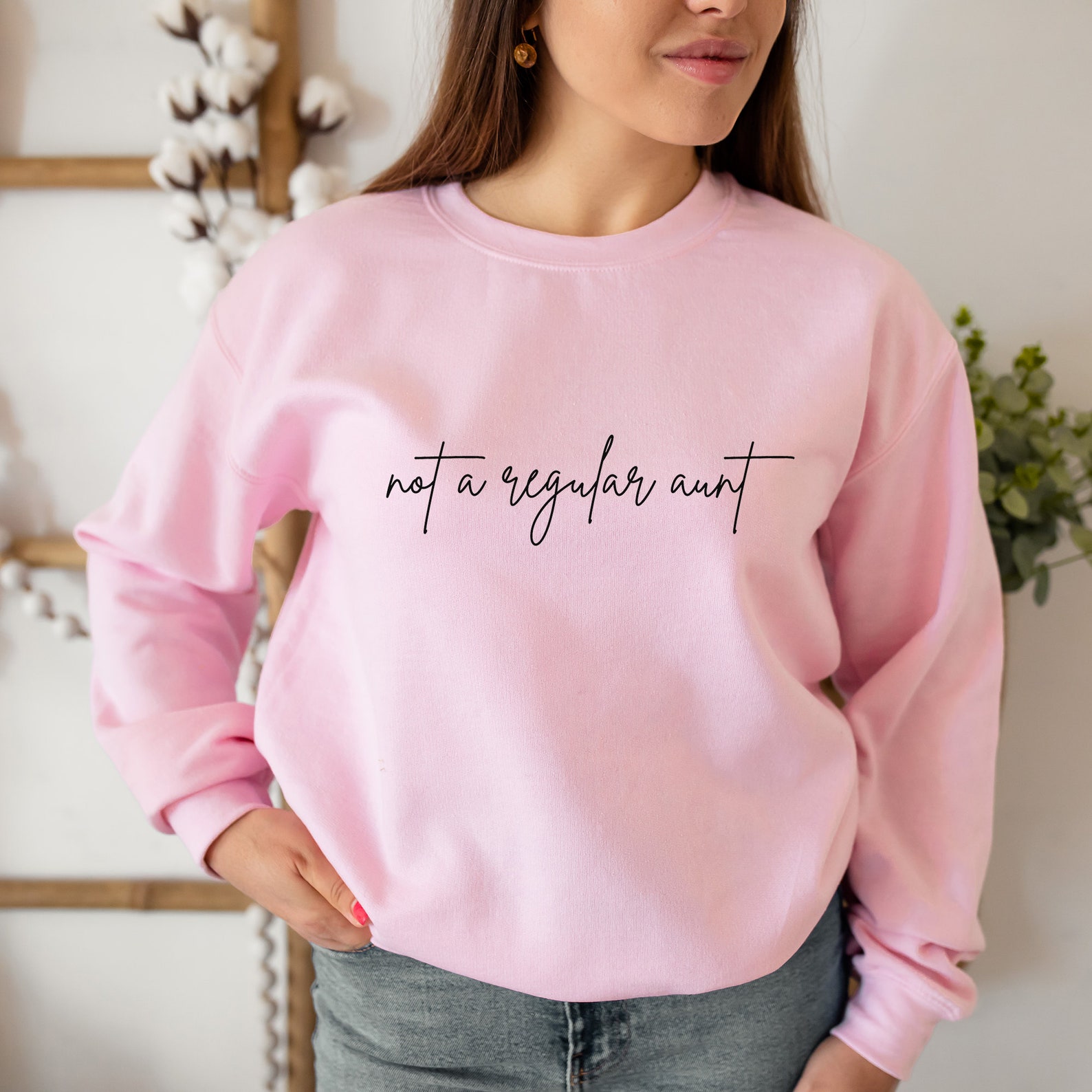 Not A Regular Aunt Sweatshirt Auntie Sweatshirt Funny Aunt Etsy