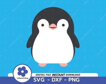 Cute Penguin Svg, Cricut, Cutting File SVG, DXF, Svg files, Clipart files, DIY Svg, Penguin Gift, Cute Animal Svg.