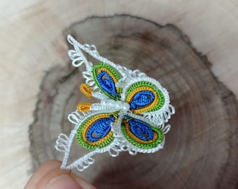 Butterfly tatting animal pattern (English) frivolite patrones