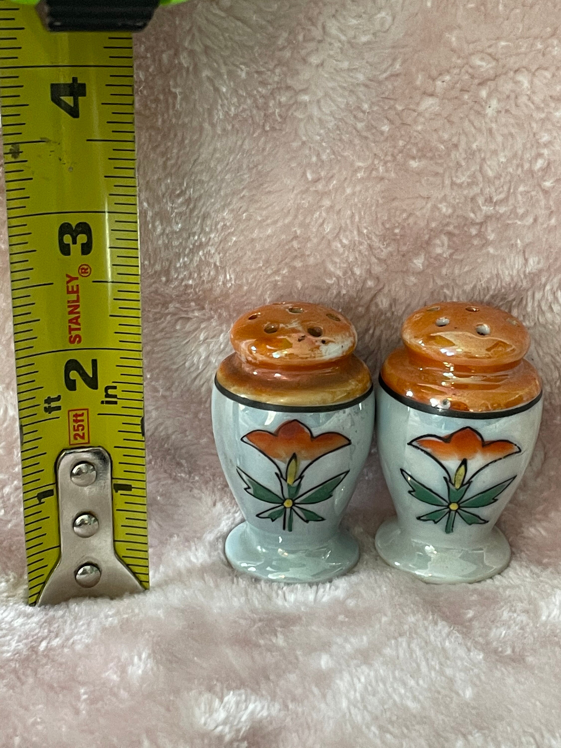 Vintage Japanese Salt and Pepper Shakers with Flower Etsy