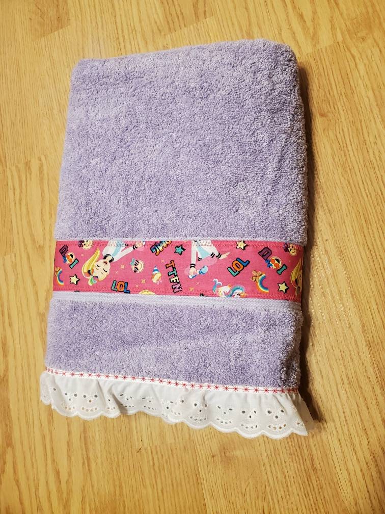 Jojo Siwa light purple bath towel Etsy