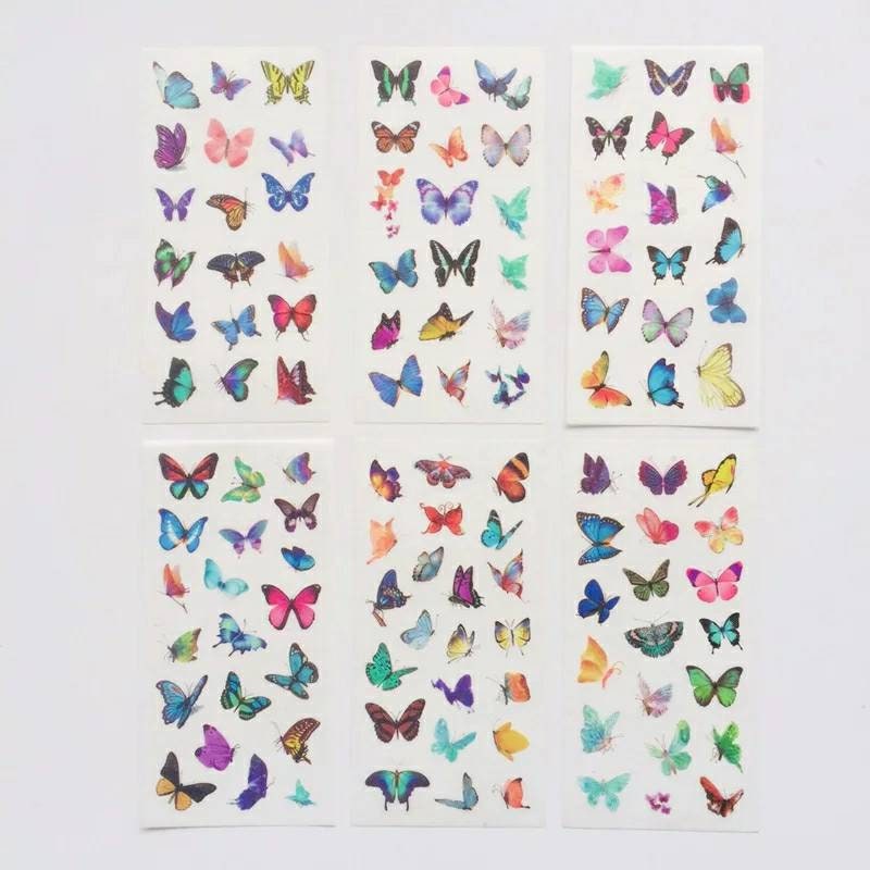 butterfly sticker sheets 6x scrapbooking nature etsy