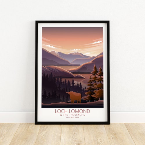 Loch Lomond & the Trossachs Art Print National Park Scotland Etsy UK