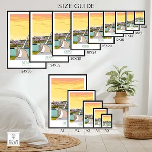 Derry Print | Derry Poster | Derry Wall Art | Northern Ireland Poster ...