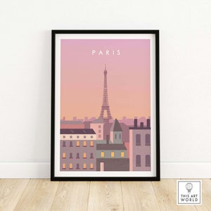 Paris Print | Paris France Poster Wall Art | Paris Travel Print Home Decor | Paris Artwork | Paris Gift Idea | Framed & Unframed