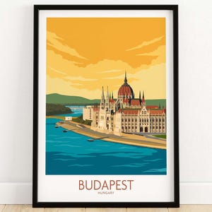 Budapest Poster | Budapest Print | Budapest Wall Art | Budapest Hungary Travel Print | Budapest Gift
