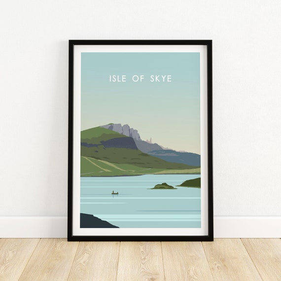 Art & Collectibles Decor Britain Vintage Wanderlust Interiors Isle of Skye Print Wall Art