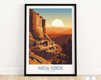 メサヴェルデ国立公園のポスターアートプリント旅行プリント | ホーム