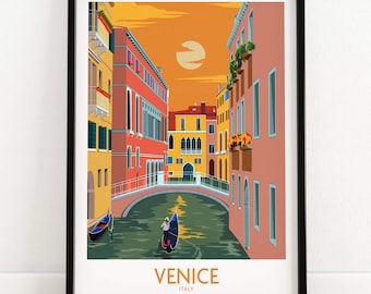Venice Wall Art: Iconic City Skyline - Framed or Unframed