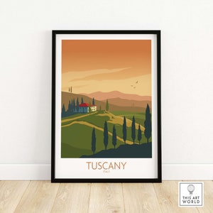 Tuscany Poster | Tuscany Italy Prints | Tuscany Wall Art | Tuscan Home Decor Gift | Tuscany Framed & Unframed Print | Umbria Italian Print