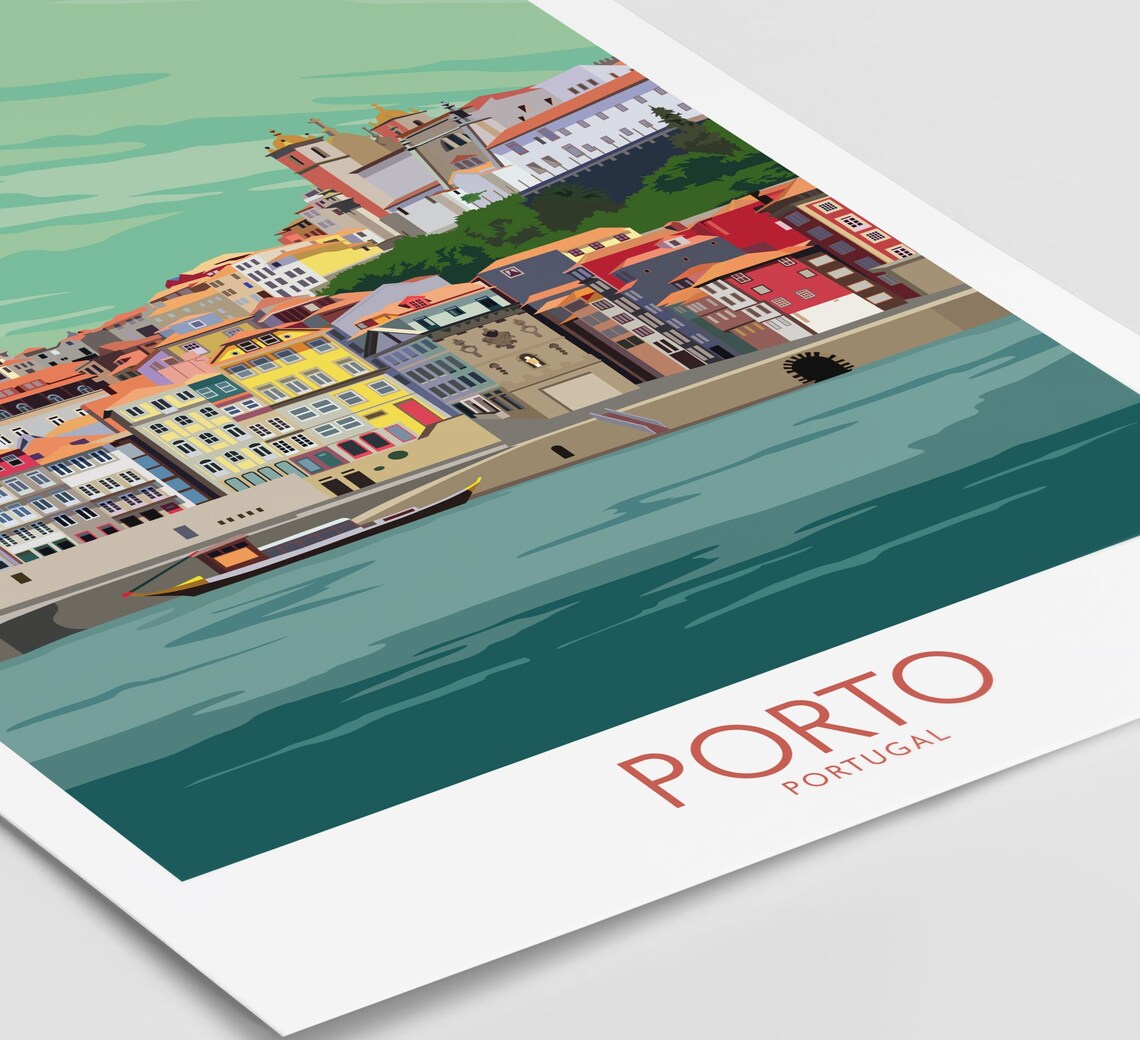 Porto Portugal Travel Poster Porto Print Porto Wall Art Etsy