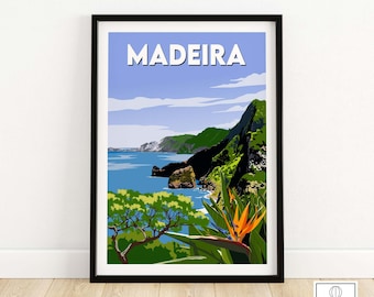 Impresión de carteles de viajes de Madeira / Portugal