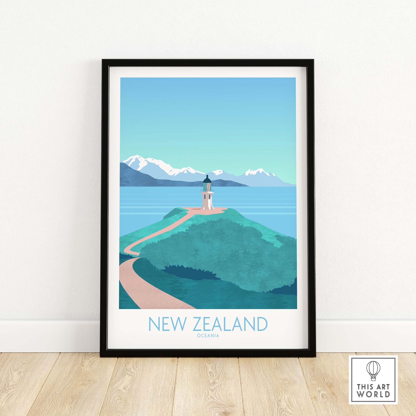New Zealand Print NZ Travel Poster New Zealand Wall Art Etsy