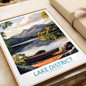 Lake District Wall Art Print Cumbria England Office Wall Art Home Decor Cumbria England Gift Art Lovers  Art Home Decor