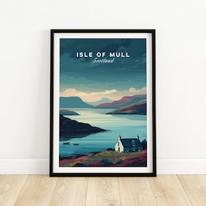 Isle of Mull Poster Schottland Druck - Ruhiges Schottisches Wand Kunst Geschenk