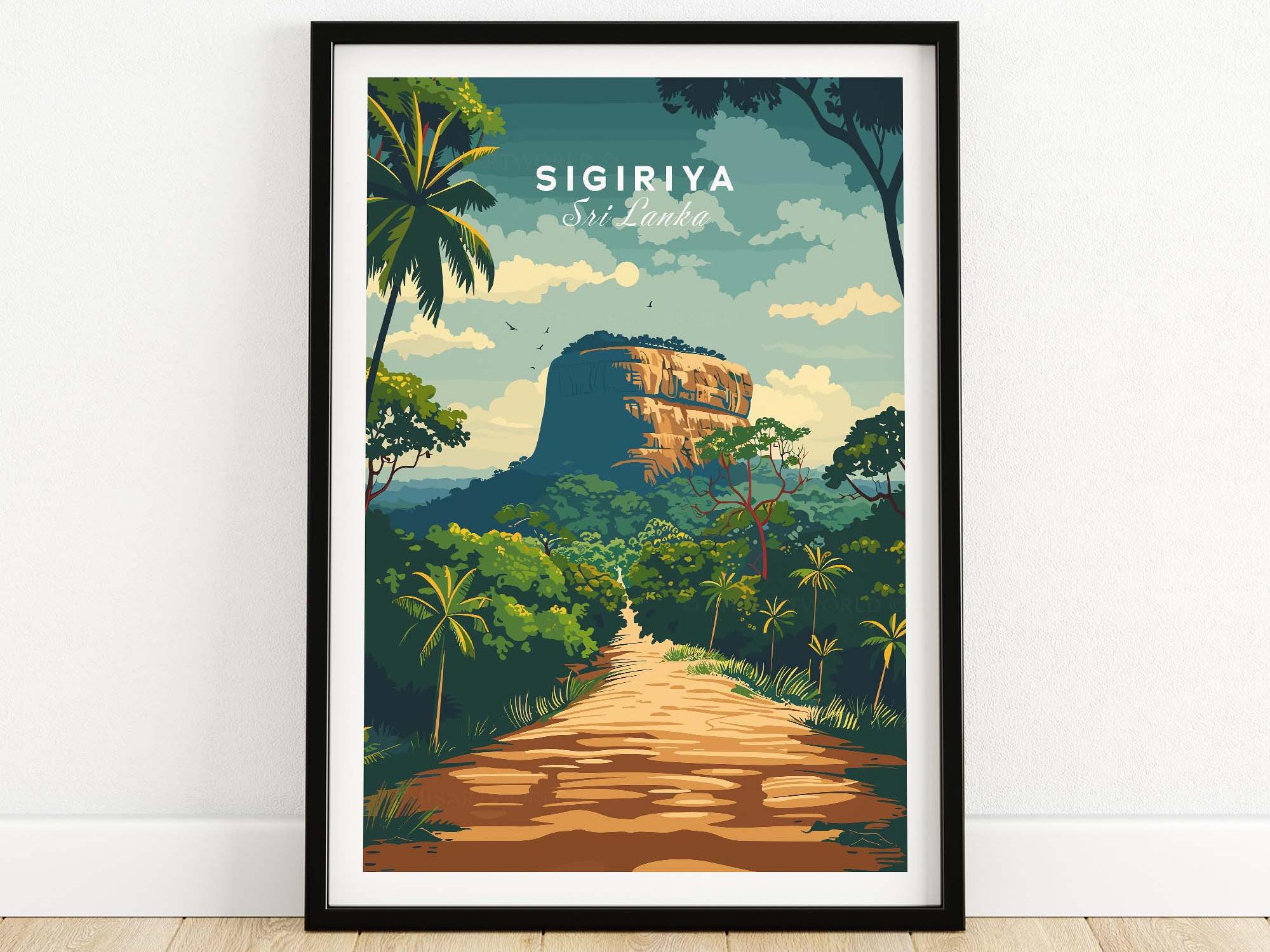 Sigiriya Poster Sri Lanka Travel Print Sigiriya Wall Art Gift Home Decor Wall Hanging Sigiriya Birthday Present