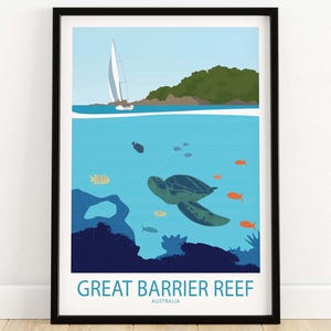 Great Barrier Reef Poster - Australia Wall Art - Australian Poster