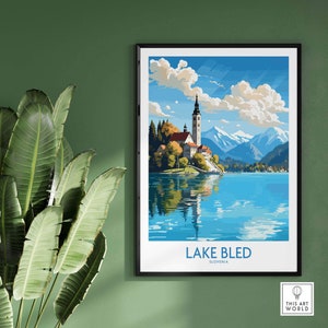 Lake Bled Art Print part of our best collection or travel posters and prints - This Art World