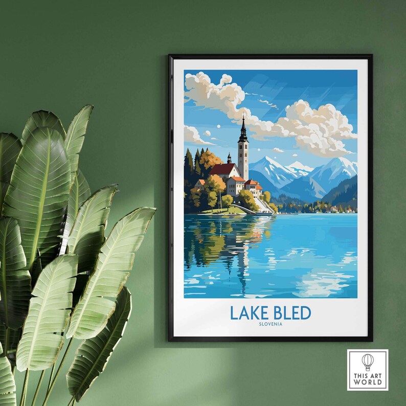 Lake Bled Art Print part of our best collection or travel posters and prints - This Art World