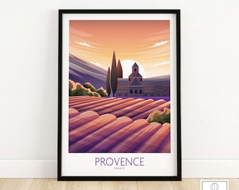 Provence Poster France Travel Print | Wall Art Print | Travel Poster | Framed & Unframed Gift