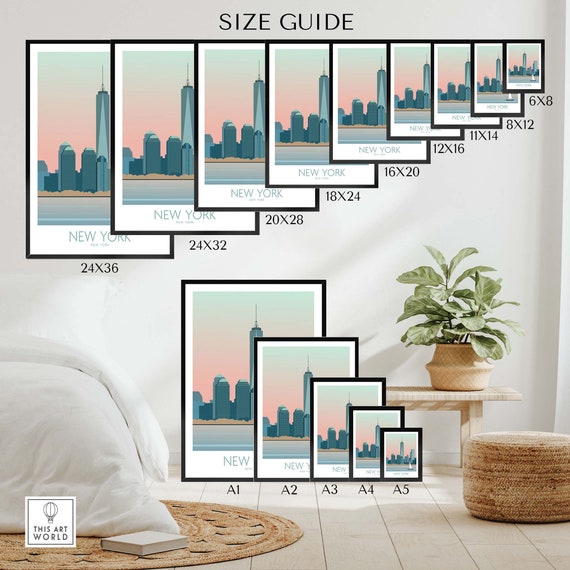 Stickers Muraux A.Monamour New York Brooklyn Bridge - Panoramique 90x200cm - Vinyle 3D Pour Porte Ou Mur