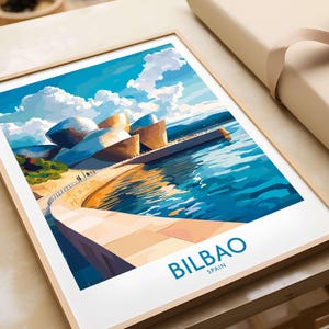Bilbao Wall Art Print Bilbao Travel Print Wall Art Bilbao Wall Hanging Home Decor Bilbao Gift Art Lovers  Spain Wall Art Print
