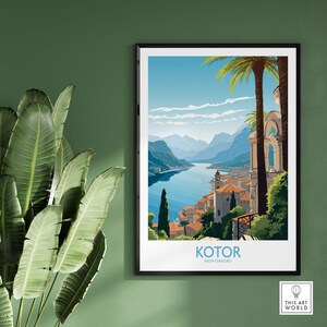 Kotor Wall Art Print Montenegro Travel Poster Montenegro Home Decor Kotor Artwork Poster Gift Kotor Illustration Art Lover Montenegro Print