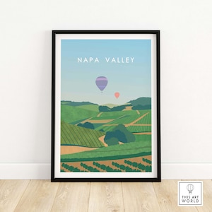 Napa Valley Print | California Print | Napa Valley Poster | Vineyard Wall Art | Wine Print | Napa Valley Gift Idea